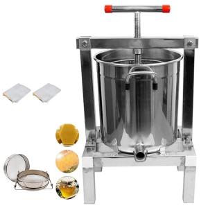 蜂蜜 圧搾 機 蜜 絞り 絞り器 はちみつ 15L大容量 7段階濾過 手動 圧搾