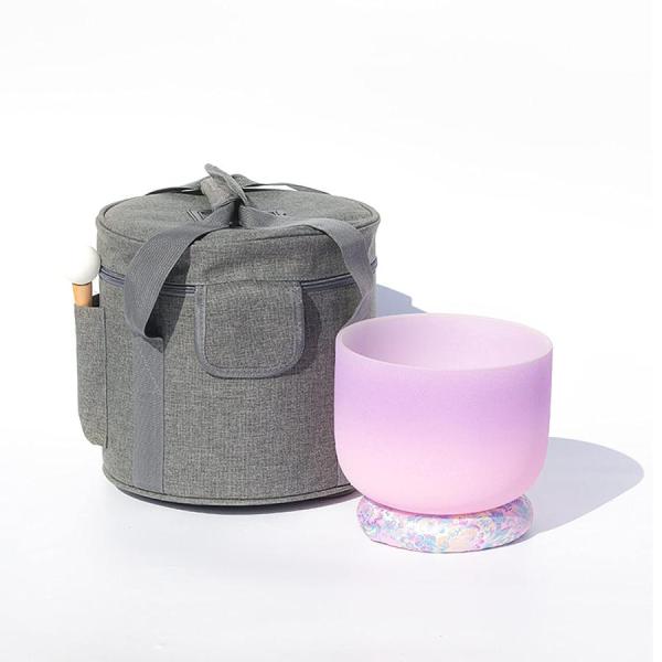 8/10インチの曇りクリスタルの歌のボウルセット、7つのチャクラのサウンド癒しの打楽器、ヨガの瞑想の...