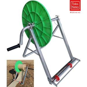 ホース巻き取り機 ホースリール水道管収納ラック ホースリールトロリー大型ホース収納ラック ホース巻き取りリール保管と輸送が簡単 高炭素鋼亜鉛メッキ材シング