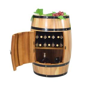 ワイン樽、 ワイン ワインセラー レトロ 木製の樽型ワインホルダー ロッカー ワインテーブル 装飾装飾品 植物フラワースタンド 、2色、サイズ (Color : Brown｜takaneko68