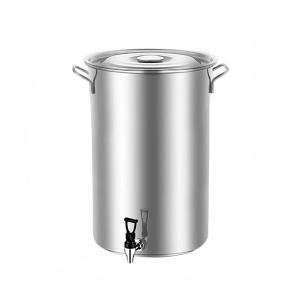 寸胴鍋 アルミ 蛇口付（2吋バルブ）目皿付 51cm 100L 業務用 寸胴