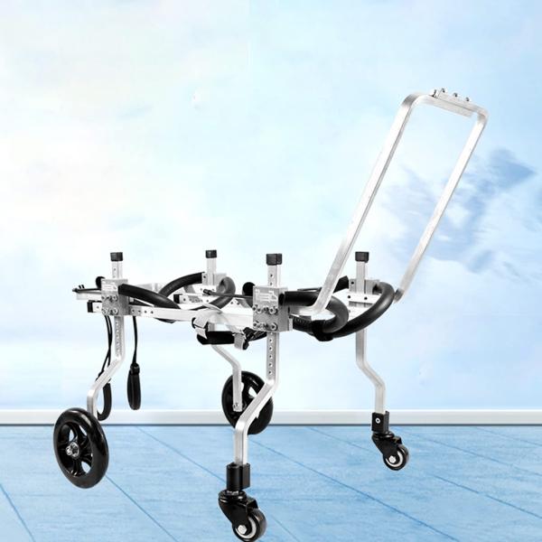 犬用ペット車椅子補助輪 ペットウォークアシスタント 用4輪歩行器 小型・中型・大型犬 車椅子 調節可...