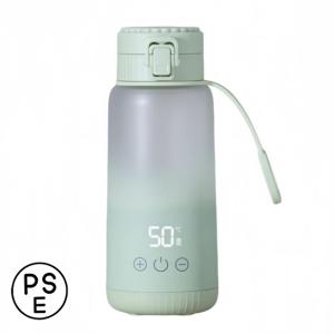 無線サーモスタット USB 小型携帯電気ケトル 電気温水カップ ステンレス鋼 ポータブル コンパクト 小型携帯用湯沸かし器 急速沸かし 空焚き防止 静音 コンパクト