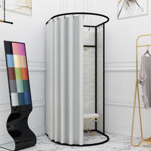 フィッティングルーム 簡易更衣室 コーナー オフホワイト 80x80x200CM