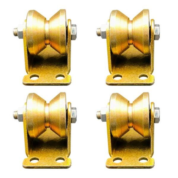 V溝トラックホイール、ヘビーデューティリジッドキャスター、スライドドアローラー、ダブルベアリング、シ...