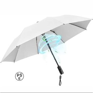 日傘 ファン付き 扇風機傘充電式【晴雨兼用涼風折り畳み傘 ファン付き】 扇風機付き 日傘 ファンファン パラソル UVカット 99.9% 1級遮光 紫外線対策 軽量 USB充