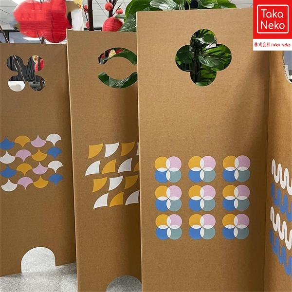 パーテーション 段ボールスクリーン ペーパー屏風 間仕切り 折りたたみ式パーティション 目隠し 軽量...