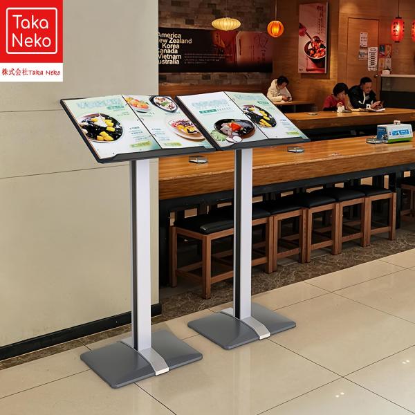 メニュースタンド 案内板 サインスタンド 看板 木目調 スタンド 表示のため メニュー立て スタンド...