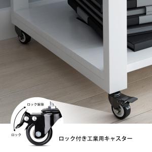 2段 プリンター台 ワゴン キャスター付き プ...の詳細画像2