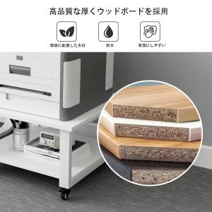2段 プリンター台 ワゴン キャスター付き プ...の詳細画像3