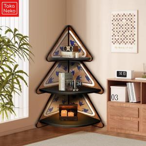 完成品 コーナーキャビネット ガラス扉 隙間収納 組立不要 配線穴