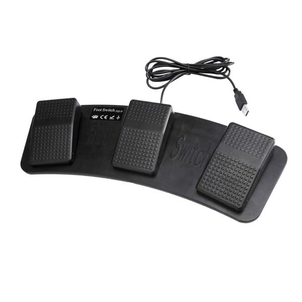 3入力 フットペダル PC USBフットスイッチ マウス キーボード ゲームパッド フットペダルスイ...