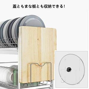 食器 水切りかご 2段式水切りラック バスケッ...の詳細画像3