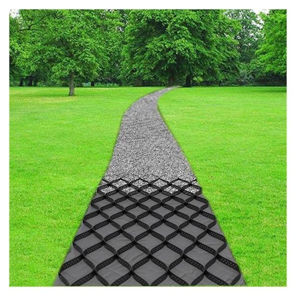 土 マット 砂利 保護材 にとって 庭/私道 路床作業、 2&quot;背の高い 透水性グラウンドグリッド 排...