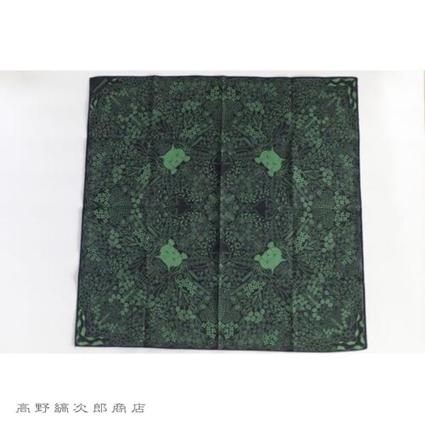 山猫瓶詰研究所ハンカチ 山猫の庭 黒【レターパックプラス可20個まで・レターパックライト可10個まで...