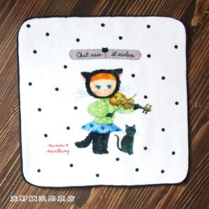 MM.タオルハンカチ バイオリン marini*monteany マリーニ・モンティーニ cat【レターパックプラス可40個・レターパックライト可20個・メール便可10個まで】A