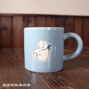 マグカップcorocoroブルー 猫食器 CAT コーヒーカップ ねこ雑貨 F｜takano-coffee