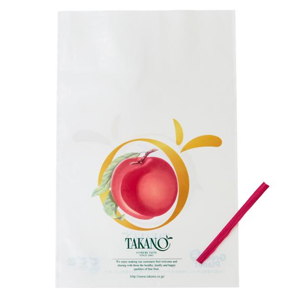 新宿高野 ピーチ柄ラッピング袋 中