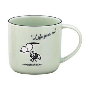 ピーナッツ　snoopyスヌーピー　マグ（グリーン）