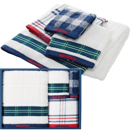 MIKIHOUSE ミキハウス ミニバスタオル＆フェイス＆ハンド＆ミニタオルセット