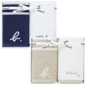 agnes b.（アニエスベー） フェイス・ゲストタオルセット : ギフト