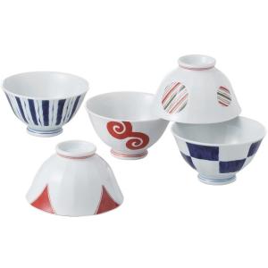 清水焼 日吉窯 馬場京泉 和食器清水焼/京泉 呉須巻花紋 湯呑揃 5個組