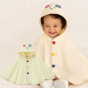 MIKIHOUSE ミキハウス ホットビスケッツ「ワッフル素材ポンチョ」