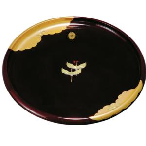 春慶塗 尺〇盆 菊紋入 : ギフトハウスタカノYahoo!店 - 通販 - Yahoo 