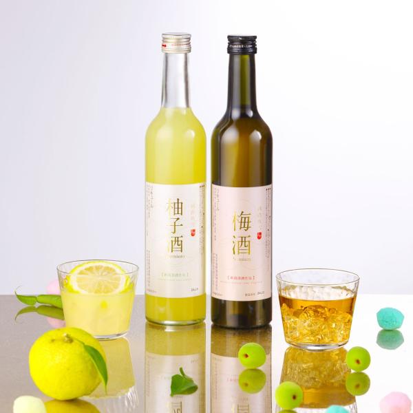 お歳暮 お年賀 越路吹雪 梅酒・柚子酒 500ml 2本セット ギフト箱入 日本酒仕込み プレミアム...