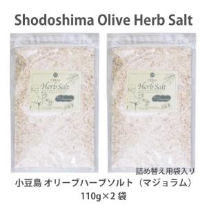 小豆島 オリーブハーブソルト マジョラム 詰め替え用袋入り110g×2袋 メール便限定 香草塩 ハーブ オリーブ 小豆島オリーブ｜takao-s