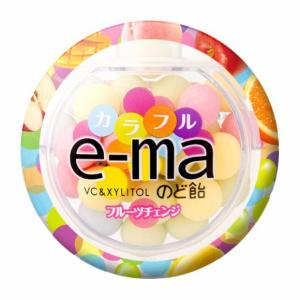 味覚糖 e-maのど飴 容器 カラフルフルーツチェンジ 33g×6入 (イーマ のどあめ まとめ買い)｜takaoka
