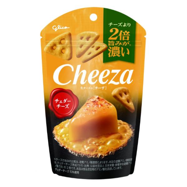 江崎グリコ チーズより2倍旨みが濃い 生チーズのチーザ チェダーチーズ 36g×10入 (おつまみ ...