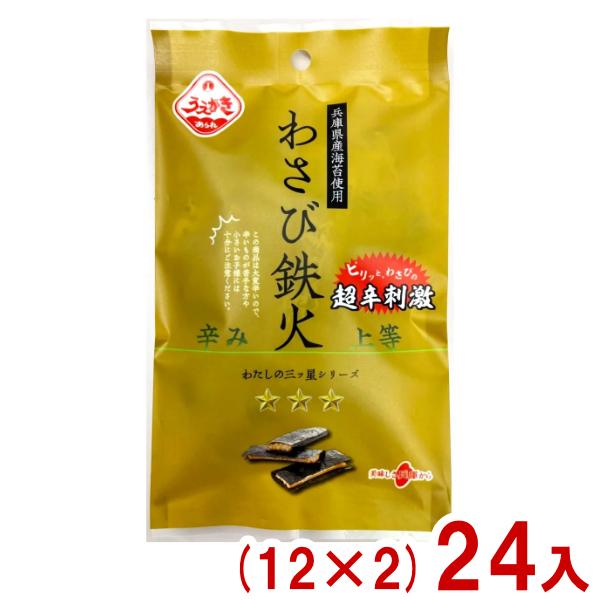 植垣米菓 15g わさび鉄火 (12×2)24入 (小袋 ワサビ おかき 米菓 せんべい 超激辛 お...
