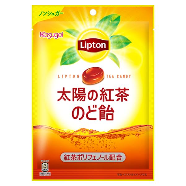 春日井 リプトン 太陽の紅茶のど飴 70g×6入 (ノンシュガー キャンディ 飴 あめ のどケア お...