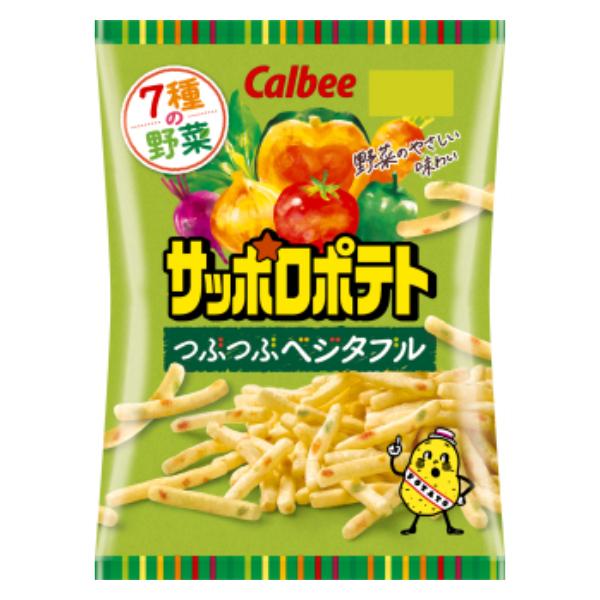 カルビー サッポロポテト つぶつぶベジタブル 72g×12入 (スナック お菓子)