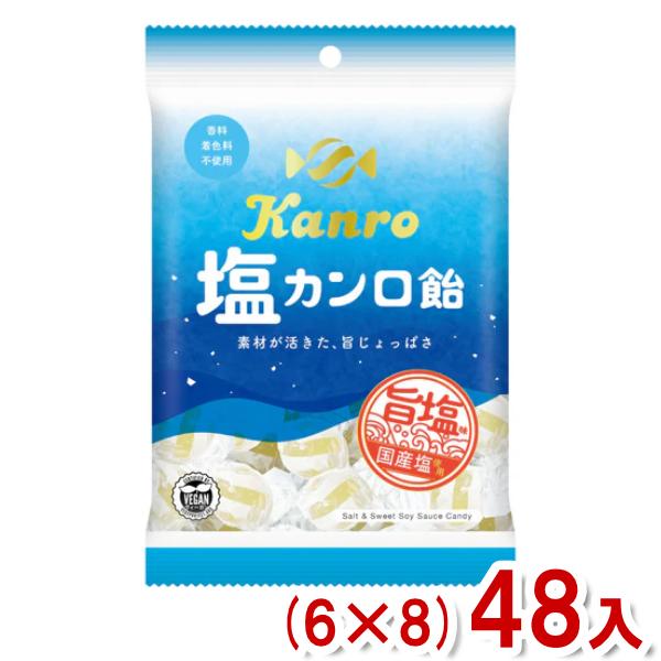 カンロ 140g 塩カンロ飴 (6×8)48入 (塩飴 塩分補給 キャンディ 熱中症対策 お菓子) ...