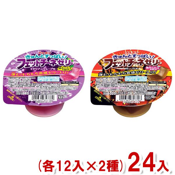 ブルボン 140g きゅんとすっぱい フェットチーネゼリー (各12入×2種)24入 (デザート お...