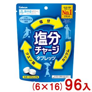 カバヤ 81g 塩分チャージタブレッツ (6×16)96入 (あすつく 優良配送) (熱中症対策 お菓子) (Y16) (最短賞味期限2028.8月末) 本州一部送料無料