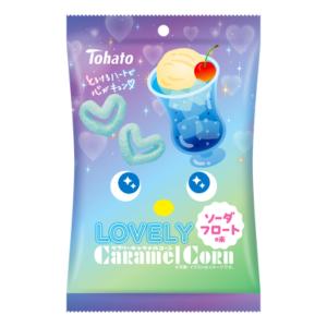 東ハト LOVELYキャラメルコーン ソーダフロート味 43g×12入 (あすつく 優良配送) (賞味期限2027.2.13) (期間限定 可愛い お菓子 おやつ 景品 まとめ買い) (レ)*