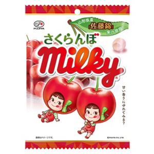 不二家 さくらんぼミルキー 佐藤錦 袋 68g×6入 (サクランボ キャンディ ミルキー 飴 お菓子 おやつ 景品 まとめ買い)｜takaoka