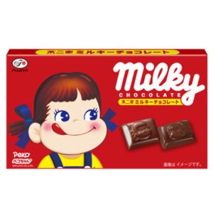 不二家 ミルキーチョコレート 12粒×10入 (ミルキー チョコ ペコちゃん お菓子 おやつ まとめ買い)｜takaoka