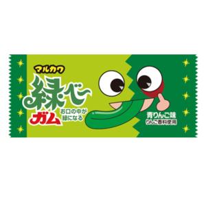 マルカワ 緑べ〜ガム 青りんご味 50入 (駄菓子 ガム お菓子 おやつ まとめ買い) (new)｜takaoka