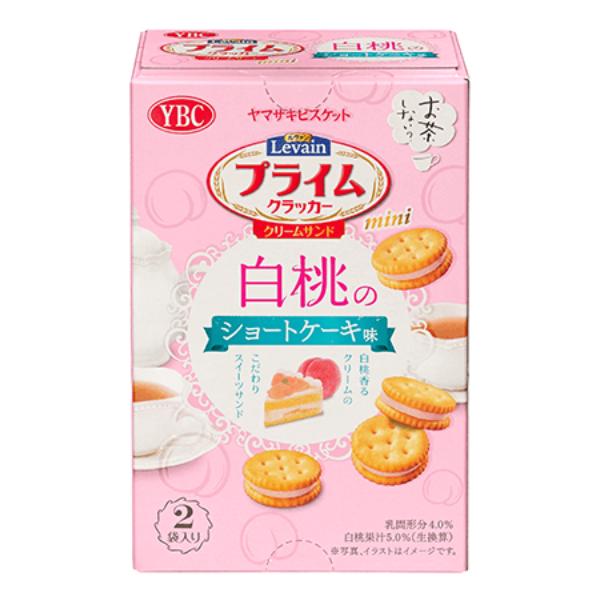 ヤマザキビスケット YBC ルヴァンプライムサンド ミニ 白桃のショートケーキ味 56g×5入 (ク...