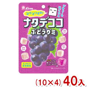 ライオン菓子 44g ナタデココぶどうグミ (10×4)40入 (ナタデココ グレープ グミ お菓子 おやつ 景品) (Y80) 本州一部送料無料｜takaoka