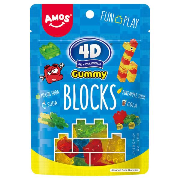 カンロ 4Dグミ ブロックス 72g×6入 (AMOS アモス ブロック グミ お菓子 おやつ まと...