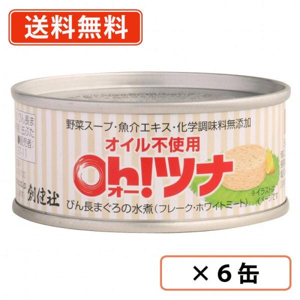 創健社 オイル不使用　オーツナフレーク 90g×6缶　送料無料(一部地域を除く)