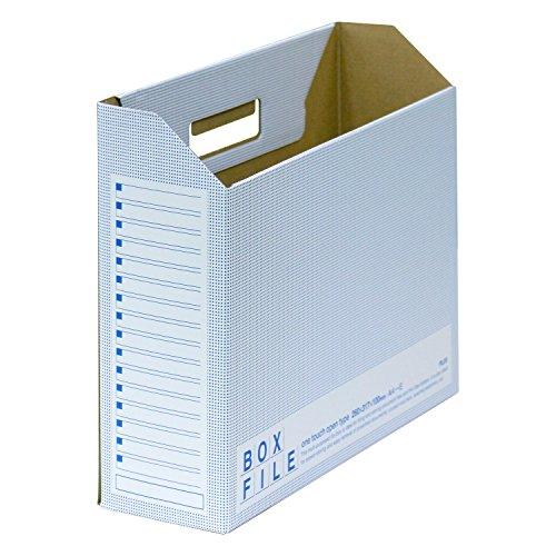 プラス ファイルボックス エコノミー 10冊 A4横 背幅100mm ブルー 553-988