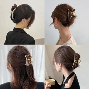 HAYAKUTODOKI ヘアクリップ バンスクリップ メタル髪留めクリップ 強力型大きな