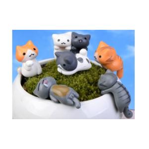 動物フィギュア 猫6体 ねこ コケリウム テラリ...の商品画像