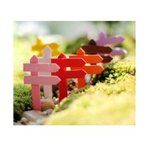 10色カラフル標識 5本 道標識 建物 フィギ...の詳細画像1